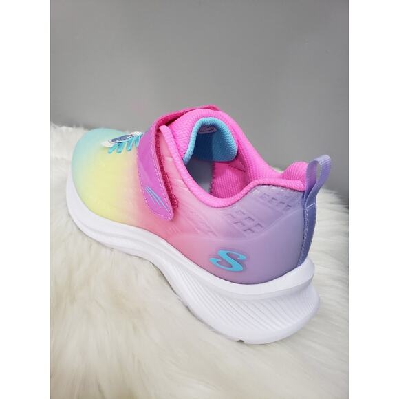 NEW EASY ON / OFF Skechers Jumpsters 2.0 Blurred Dreams Sneaker Rainbow Sparkle - Picture 3 of 7